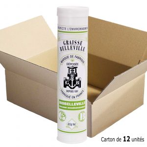 Graisse Biodégradable-Graisse Blonde Calcium-Carton 12 Cartouches 400g-BIOBELLEVILLE